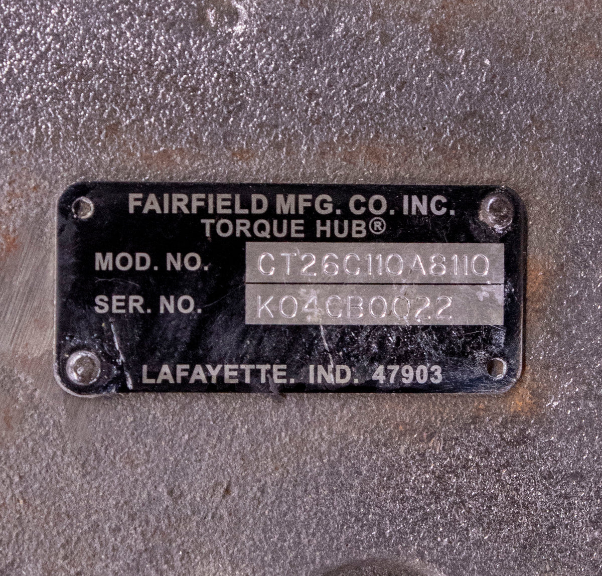 Fairfield MFG. CO. INC CT26C110A8110 Torque Hub Hydraulic Junkyard