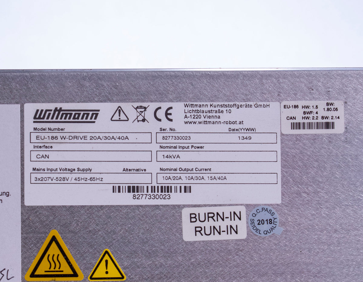 Wittmann EU186 WDrive 20A/30A/40A Hydraulic Junkyard