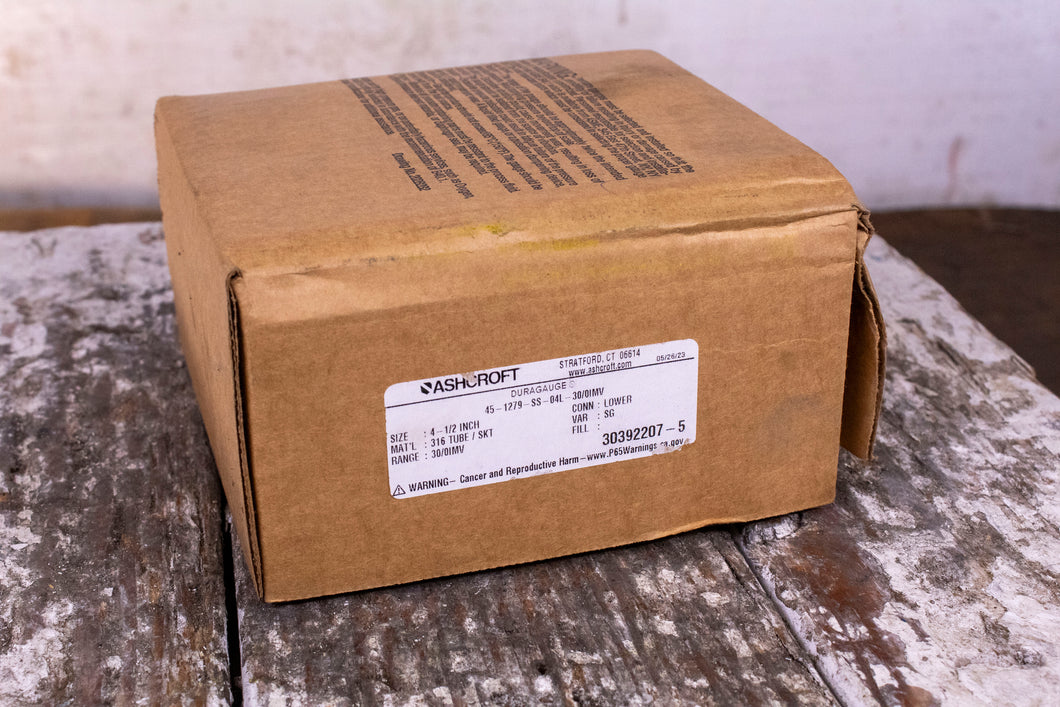 Ashcroft 45-1279-SS-04L-30/0IMV Duragauge Pressure Gauge