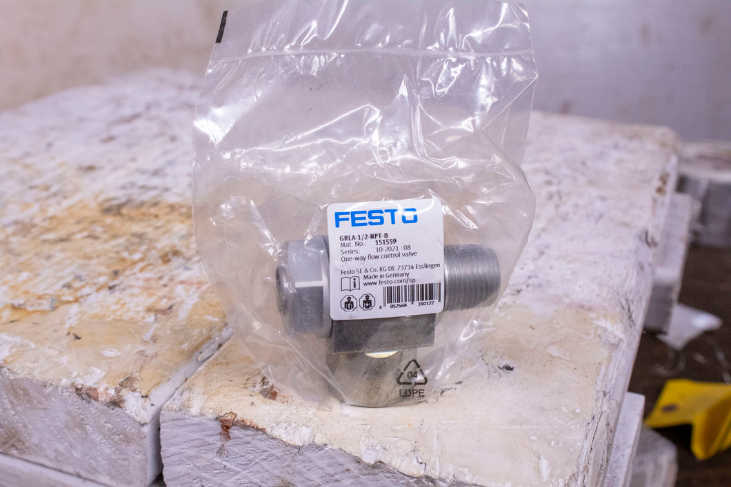 Festo GRLA-1/2-NPT-B 151559 One-way flow control valve
