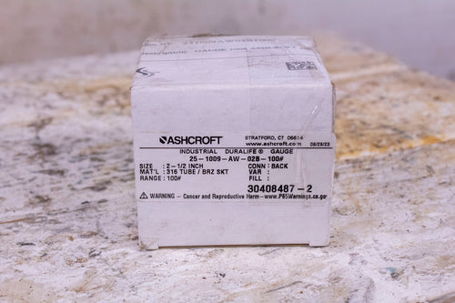 Ashcroft 25-1009-AW-02B-100# INDUSTRIAL DURALIFE GAUGE