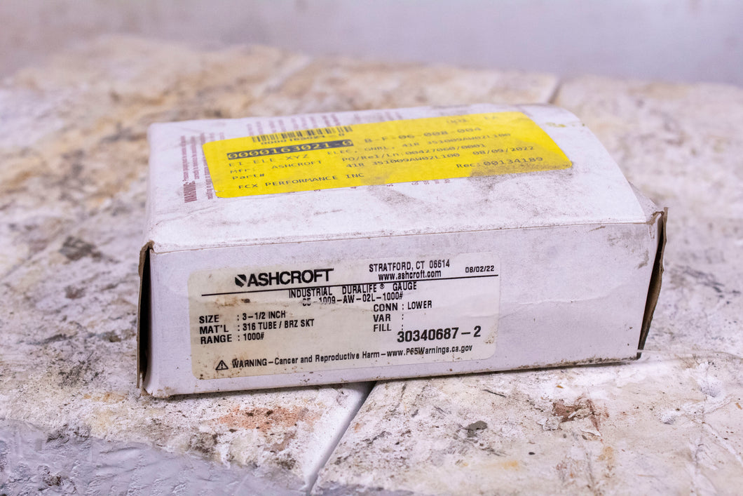 Ashcroft 35-1009-AW-02L-1000# Pressure Guage