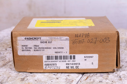 Ashcroft B424B-X07-200# Pressure Switch