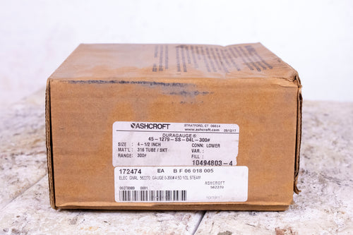 Ashcroft DURAGAUGE 45-1279-SS-04L-300# Pressure Gauge