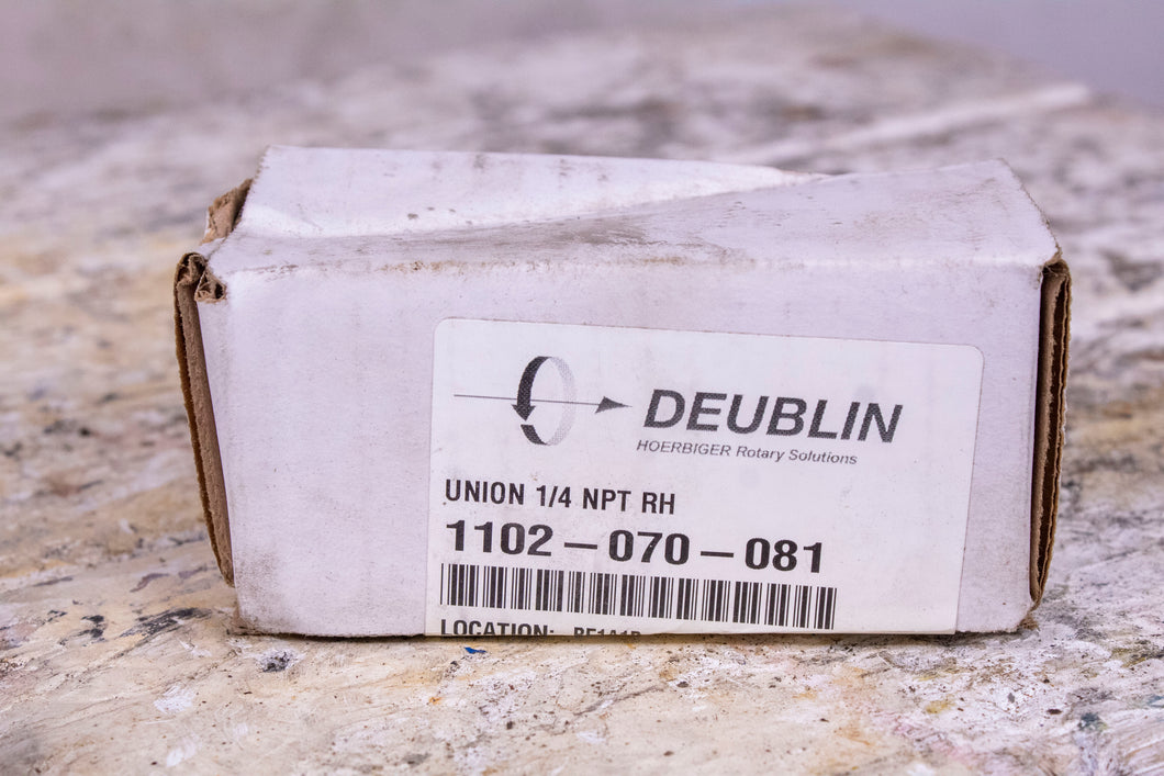 DEUBLIN 1102-070-081 UNION 1/4 NPT RH Rotary Joint