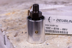 DEUBLIN 1102-070-081 UNION 1/4 NPT RH Rotary Joint