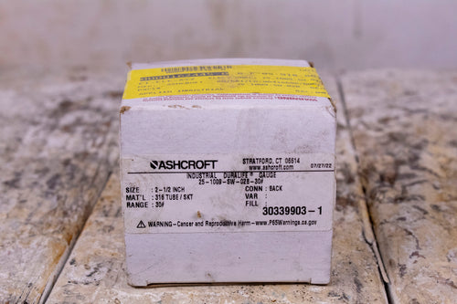 Ashcroft 25-1009-SW-02B-30# Pressure Gauge