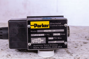 Parker D3W1BY 14 Directional Control Valve, Single Solenoid, 4-Way, 4500psi max