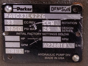 Parker PAVC33L4226 Hydraulic Pump
