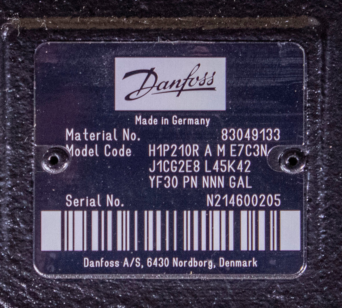 Danfoss 83049133 H1P210 Axial Piston Pump – Hydraulic Junkyard