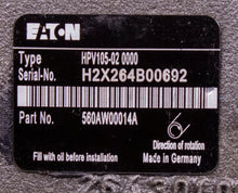 Load image into Gallery viewer, Eaton Linde HPV105-02 0000 560AW00014A Variable Piston Pump