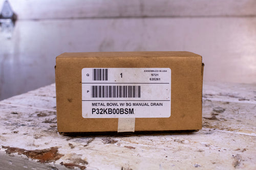 Parker P32KB00BSM METAL BOWL WI SG MANUAL DRAIN