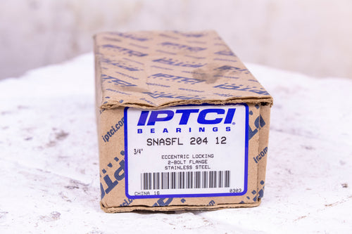 IPTCI Bearing SNASFL 204 12 All Stainless 2-Bolt Flange Eccentric Locking Collar