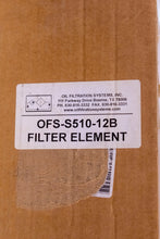 Load image into Gallery viewer, OIL FILTRATION SYSTEMS, INC. OFS-S510-12B FILTER ELEMENT