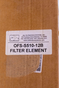 OIL FILTRATION SYSTEMS, INC. OFS-S510-12B FILTER ELEMENT