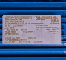 Load image into Gallery viewer, Sew-Eurodrive FA77/G DRN100LA 87.8429605901.0001.24.10 Gearmotor