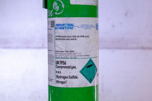 Industrial Scientific Part No 1810-0859 CALIBRATION GAS - 25 PPM HYDROGEN SULFID