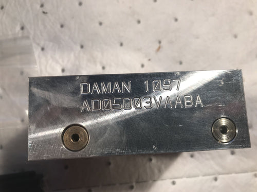 Daman Valve Adaptor for D03 Manifold AD05D03VAABA 1097