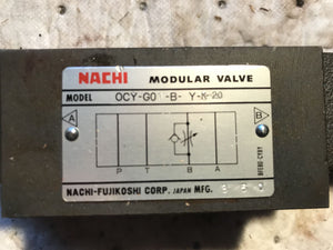 Nachi OCY-G01-B-Y-K-20 Flow Regulator Modular Valve