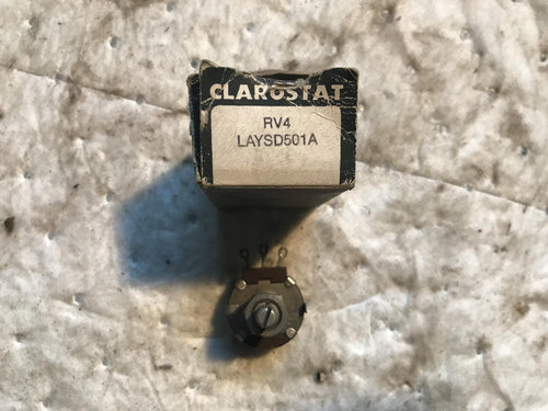 Clarostat RV4 LAYSD501A SINGLE TURN POTENTIOMETER 500 OHM