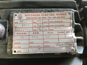 Reliance P28F312 Electric Motor Southern Electric Works 286T Enclosure TE