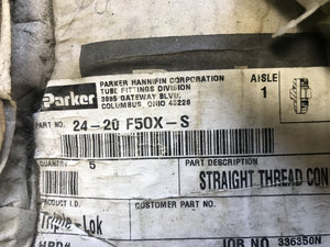 Parker 24-20 F50x-S Straight Thread Connector