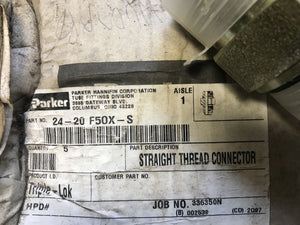 Parker 24-20 F50x-S Straight Thread Connector