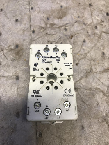 Allen Bradley 700-HN100 Ser A Relay Socket 8 Pin 10A 300VAC