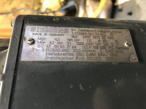 Siemens Permanent Magnet Motor 1 FT5064-0AC01-0-Z
