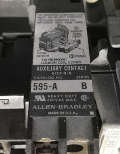 AB Allen Bradley 509-A0D Motor Starter 595-A 42185-800-01