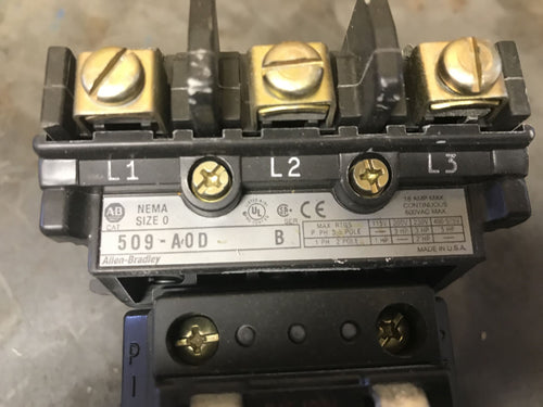 AB Allen Bradley 509-A0D Starter