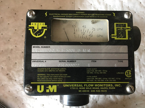 Universal Flow Monitors type 4 MN-ASB20GLM-8-500V B 57681 Flow Meter
