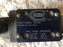 Load image into Gallery viewer, Continental Hydraulics Directional Valve VM12m-4F-GX-10-A used