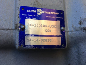 Sauer Sundstrand 94-14-92620 24-2501DN-LCDX ccw 24-2501 Hydraulic Pump