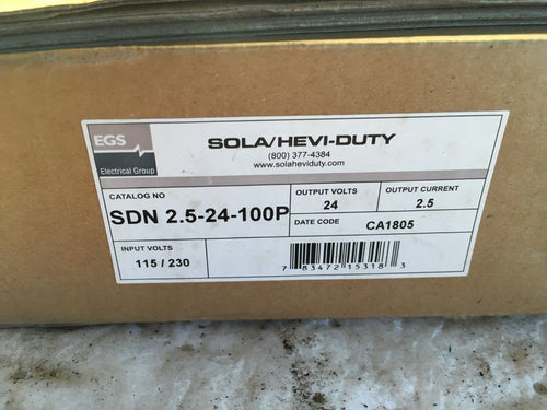 EGS Electrical Group Power Supply Sola/HEVI-DUTY SDN 205-24-100P