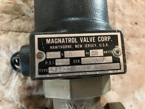 Magnatrol Valve Corp. Bronze Solenoid Valve 18A42C Coolant