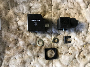 FESTO MSG-24 3599 24V DC 11W IPOO/65 SOLENOID COIL & CONNECTOR