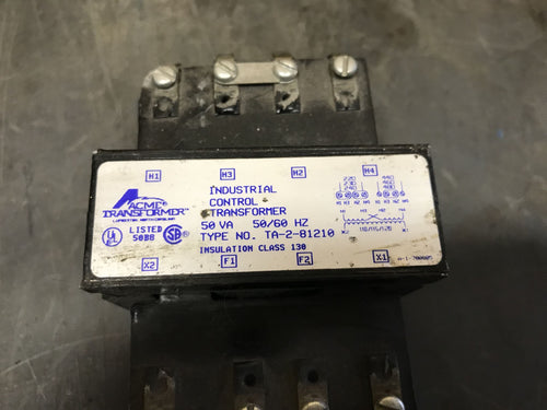 Acme Industrial Control Transformer TA-2-81210