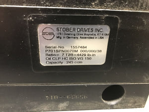 Stober Drives P701SPN0070M 7:1 Gear Reducer   Capacity 245 CCM