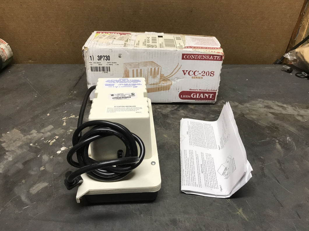 Little Giant VCC-20ULS Non-Submersible condensate pump VCC-20S Series