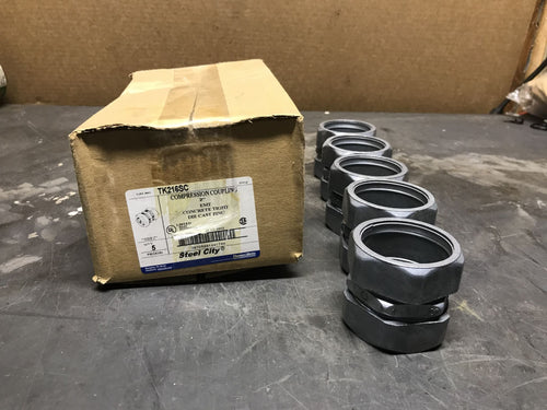 qty 5 - Steel City Thomas & Betts TK216SC Compression Coupling