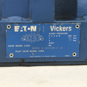 Eaton Vickers KDG3V 8 33C33ON E 20 valve with DGMA-3-C2-10 pilot