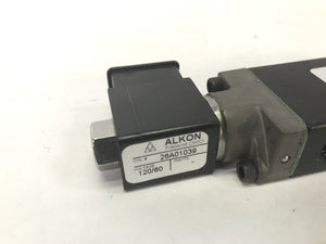 Alkon 250-03-001-67-1 Air Pilot valve with 26A01039 coil 39A01066