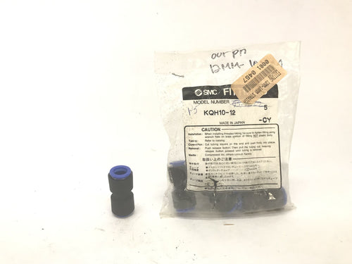 SMC Straight Reducing unit KQH10-12 (Lot of 5)