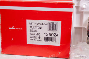 Cooper Wheelock Multitone Signal Alarm White 125024 MT-12/24-W