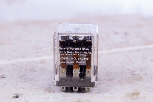 Dayton 5X841F Relay, power. 3PDT 11Amp 120VAC.