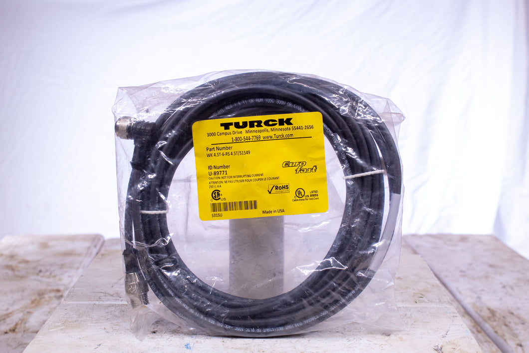 Turck WK 4.5T-6-RS 4.5T / S1549 U-89771 Euro Fast Cable
