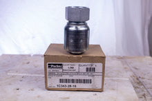 Load image into Gallery viewer, Parker 1C343-28-16 Crimp Female Metric L - Swivel Straight Hose Adapter