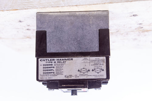 Cutler-Hammer Type-M Relay D26MB D26MPR D26MPL D26MPS
