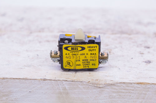 Rees 40701 A NO CONTACT BLOCK AC ONLY 600V 1/NO